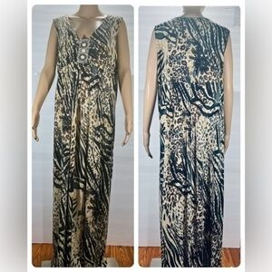 CATO MULTICOLORED MAXI DRESS SIZE XL
